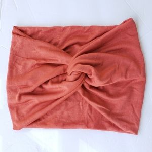 Rust Wide Jersey Knit Turban Headband Turbans